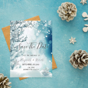 Winter Wonderland, String Lights, behalve de datum Save The Date