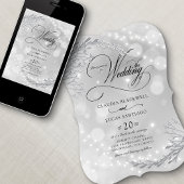 Winter Wonderland String Lights Bruiloft Kaart