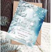 Winter Wonderland, String Lights Wedding Kaart