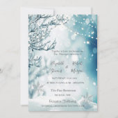 Winter Wonderland, String Lights Wedding Kaart (Voorkant)