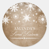Winter Wonderland Sweet 16 Sticker (Voorkant)