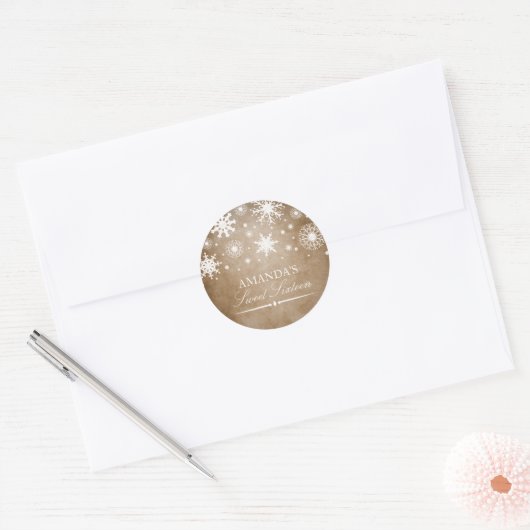 Winter Wonderland Sweet 16 Sticker (Envelop)