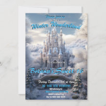 Winter Wonderland Sweet 16 Uitnodiging