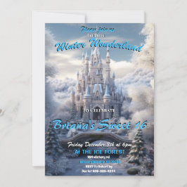 Winter Wonderland Sweet 16 Uitnodiging