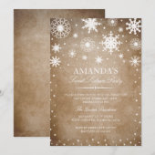 Winter Wonderland Sweet 16 Uitnodiging (Voorkant / Achterkant)