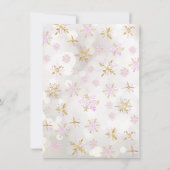 Winter Wonderland Sweet Sixteen Birthday Party Inv Kaart (Achterkant)