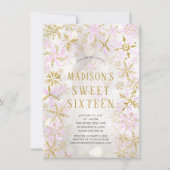 Winter Wonderland Sweet Sixteen Birthday Party Inv Kaart (Voorkant)