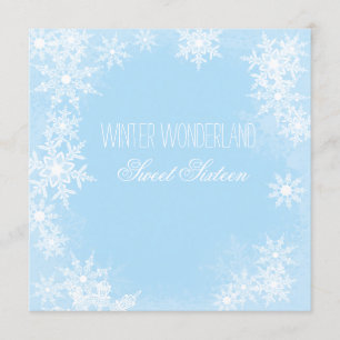 Winter Wonderland Sweet Sixteen Feest Kaart