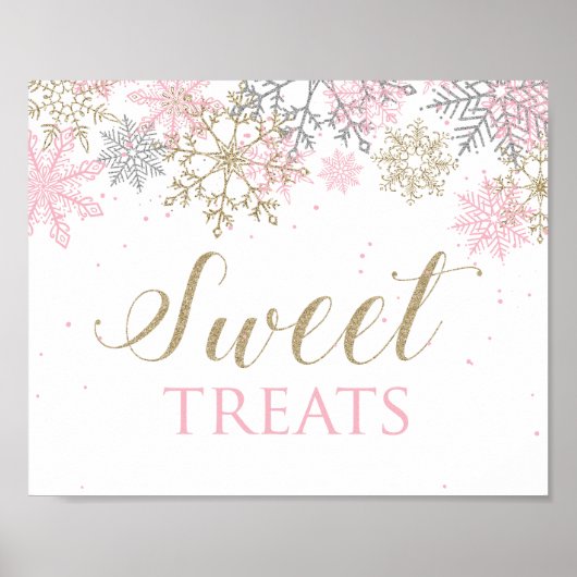 Winter wonderland Sweet TreSign Poster (Voorkant)
