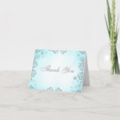 Winter Wonderland Swirl Snowflakes Dank u Bedankkaart (Voorkant)