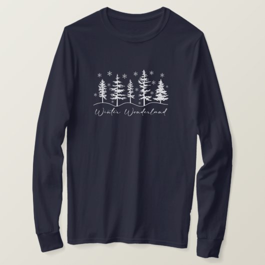 Winter Wonderland T-shirt met lange mouwen (Design voorkant)