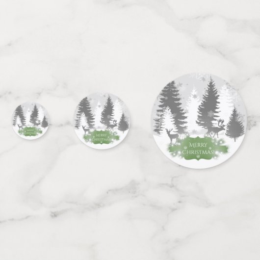 Winter Wonderland Table Confetti - Green (Voorkanten)