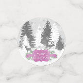 Winter Wonderland Table Confetti - Magenta (Kleine voorkant)