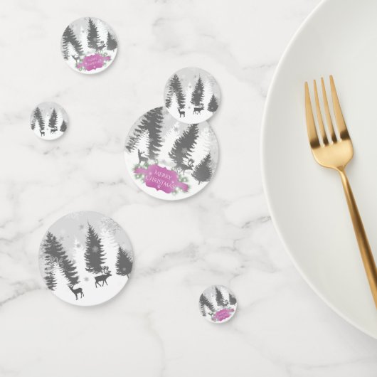 Winter Wonderland Table Confetti - Magenta (Groep)