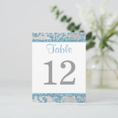 Winter Wonderland Table Number Card 2 Briefkaart (Staand voorkant)