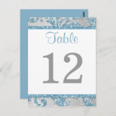 Winter Wonderland Table Number Card 2 Briefkaart (Voorkant / Achterkant)
