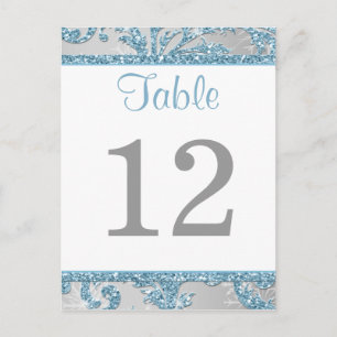 Winter Wonderland Table Number Card 2 Briefkaart