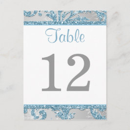 Winter Wonderland Table Number Card 2 Briefkaart