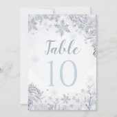 Winter Wonderland Table Number Card Kaart (Voorkant)