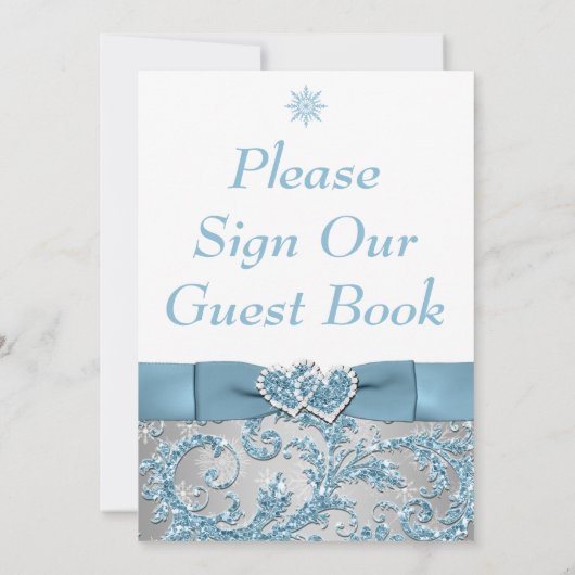 Winter Wonderland Tafelkaart voor Verliefden Kaart (Achterkant)