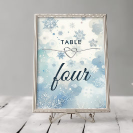 Winter Wonderland Tafelnummerkaart Kaart