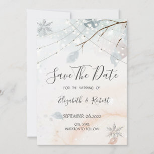 Winter Wonderland, Tak Huwelijkspaar Bespaar De Da Save The Date