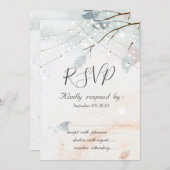 Winter Wonderland, Tak tak RSVP Kaart (Voorkant / Achterkant)