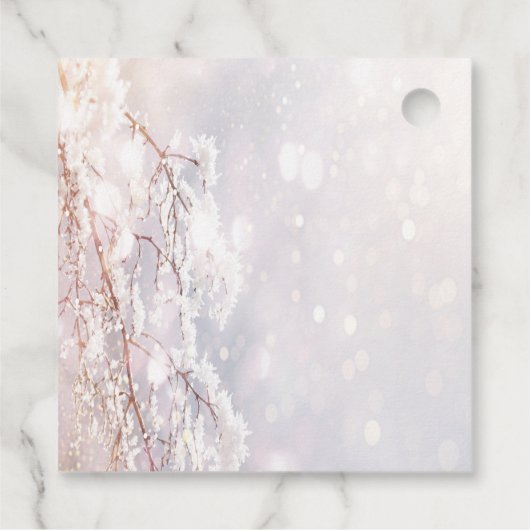 Winter Wonderland takken Bedankjes Labels (Achterkant)