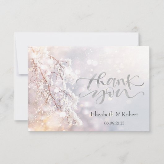 Winter Wonderland takken Bedankkaart (Voorkant)