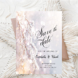 Winter Wonderland-takken bewaren de datum Save The Date