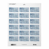 Winter Wonderland takken blauw Etiket (Full Sheet)