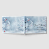 Winter Wonderland takken blauw Gastenboek (Volledig)