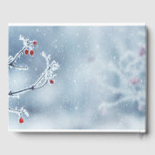 Winter Wonderland takken blauw Gastenboek (Achterkant)