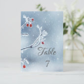 Winter Wonderland takken blauw Kaart (Staand voorkant)