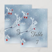 Winter Wonderland takken blauw Kaart (Voorkant / Achterkant)
