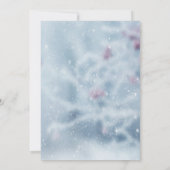 Winter Wonderland takken blauw Save the Date (Achterkant)