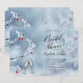 Winter Wonderland takken blauw Vrijgezellenfeest Kaart (Voorkant / Achterkant)