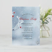 Winter Wonderland Takken Blue Company Kerst  Kaart (Staand voorkant)