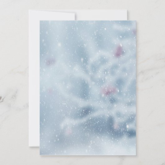 Winter Wonderland Takken Blue Company Kerst Kaart (Achterkant)