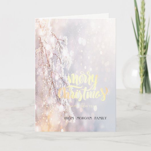 Winter Wonderland takken Feestdagen Kaart (Voorkant)