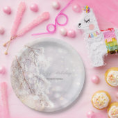 Winter Wonderland takken Papieren Bordje (Feest)