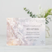 Winter Wonderland takken receptie Kaart (Staand voorkant)