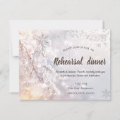 Winter Wonderland takken repetitie diner Kaart (Voorkant)