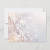 Winter Wonderland takken repetitie diner Kaart (Achterkant)