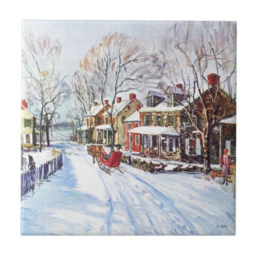 Winter Wonderland Tegeltje (Voorkant)