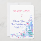 Winter Wonderland Thank You Card, Snowman Forest  Bedankkaart (Voorkant)
