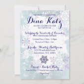 Winter Wonderland Theme BAT MITZVAH Birthday Kaart (Achterkant)