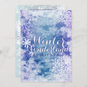 Winter Wonderland Theme BAT MITZVAH Birthday Kaart (Voorkant / Achterkant)