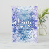 Winter Wonderland Theme QUINCEAÑERA Birthday Kaart (Staand voorkant)