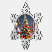 "Winter Wonderland" Tin Sneeuwvlok Ornament (Rechts)